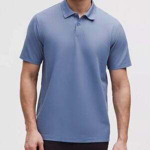 Lululemon Mens Green Pique Classic-Fit Short-Sleeve Polo Shirt Size Large
